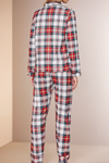Plaid Long Sleeve Shirt and Pants Pajama Set