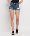 High Rise Double Button Cuffed Shorts