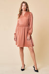 Smocked Waist Shirred Dress