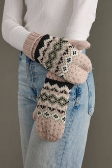  Blush, Sage, Black & White Mittens
