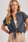 Lexie Button Up | Ash