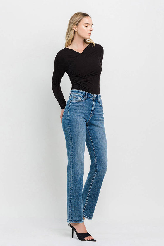 High Rise Straight Jeans