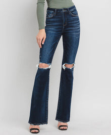  High Rise Full Length Flare Jeans