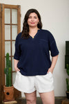 Plus | Boxy Knit Top | Blu Pepper