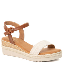  Natural Strap Wedge Sandals