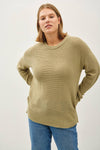 Basic Round Neck Boyfriend Fit Sweater | Plus