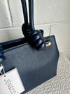 Blair Classic Satchel Bag – Knotted Handles & Strap | Navy