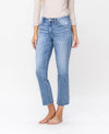 Mid Rise Slim Straight Jeans