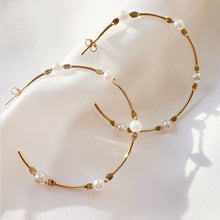  Saltwater Pearl Statement Hoops