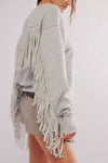 Western Style Fringe Pullover Sweatshirt