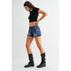 High Rise Jean Shorts | Rhino Blue