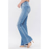 High Rise Flare Criss Cross Wait Band | Jacquart