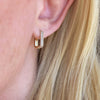 Rectangular Clicker Hoop Earrings