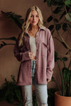 Lavender Washed Soft Button Up