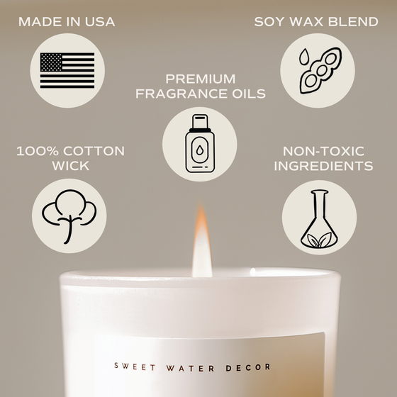 Cashmere and Vanilla 11 oz Soy Candle