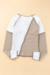 Color Block Rib Knit Top