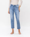 Mid Rise Slim Straight Jeans