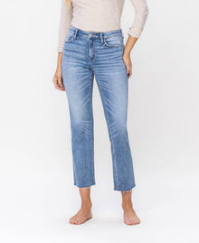  Mid Rise Slim Straight Jeans