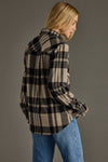 Tan & Black Plaid Button Up