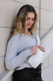  Madison Crossbody Belt Bag: Cream