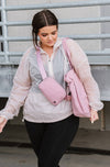 Madison Crossbody Belt Bag: Pink