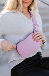 Madison Crossbody Belt Bag: Pink