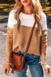 Colorblock Round Neck Sweater