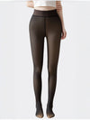 Fleece-Lined Tights Fake Sheer Leggings