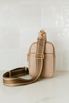 Bridget Sling Crossbody Fanny Mini Belt Bag: Taupe