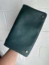 Phiona Studded Flapover Crossbody Bag | Dark Forest Green
