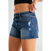 High Rise Jean Shorts | Rhino Blue