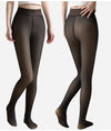 Fleece-Lined Tights Fake Sheer Leggings
