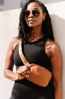  Madison Crossbody Belt Bag: Milk Chocolate