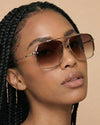 Memphis Sunglasses: Brown/Gold