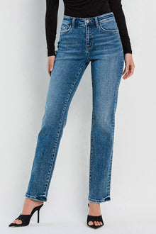  High Rise Straight Jeans