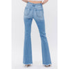 High Rise Flare Criss Cross Wait Band | Jacquart