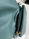 Phiona Studded Flapover Crossbody Bag | Dark Forest Green