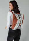 Rust, Cream & Gray Aztec Backpack