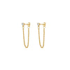 Lucinda Chain Drop Stud Earrings