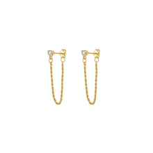  Lucinda Chain Drop Stud Earrings