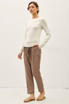 Ribbed Crew Basic Long Sleeve Top | Oatmeal