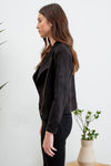 Faux Suede Zip Up Jacket