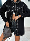 Vintage Street Style Studded Denim Jacket