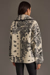 Cream & Black Paisley Fleece Coatigan