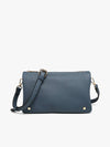 Phiona Studded Flapover Crossbody Bag | Dusk Blue
