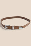 Modern Sleek Vegan Leather Belt | Nude