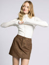MARISOL LONG SLEEVE: BLANC + TAUPE
