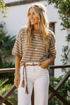 Oversized Striped Knit Top