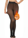 Fleece-Lined Tights Fake Sheer Leggings