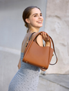 Ruby 3-Compartment Satchel w/ Dual Handles | Brown